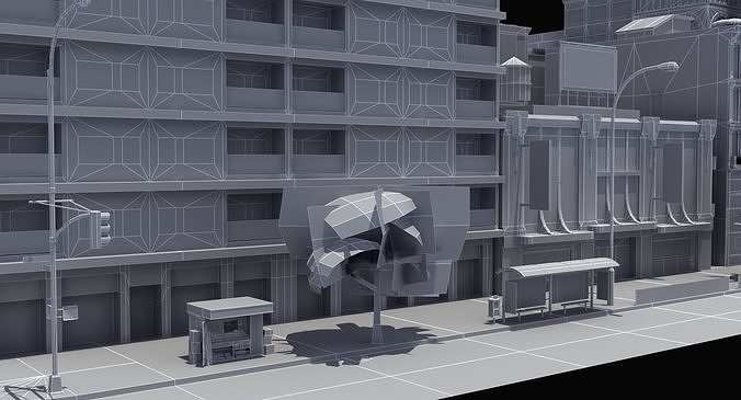 City Park Block 3D model 4