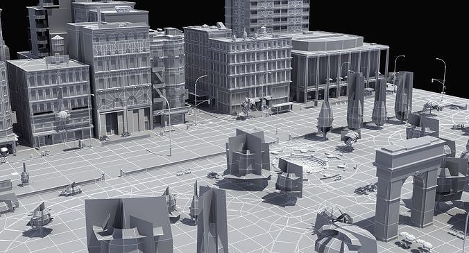 City Park Block 3D model 6