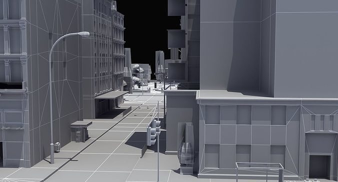 City Park Block 3D model 3
