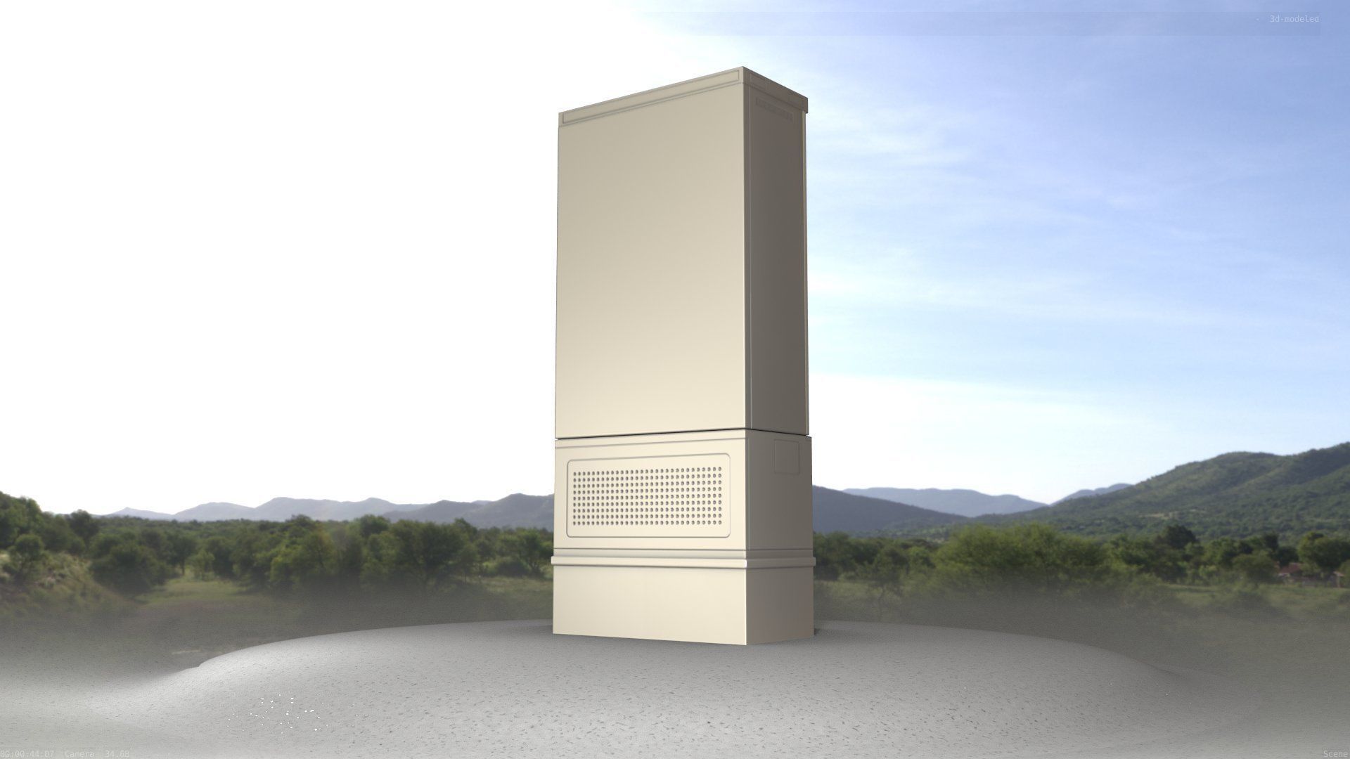 Electrical Distribution Cabinet 11 Low-poly 3D model_63
