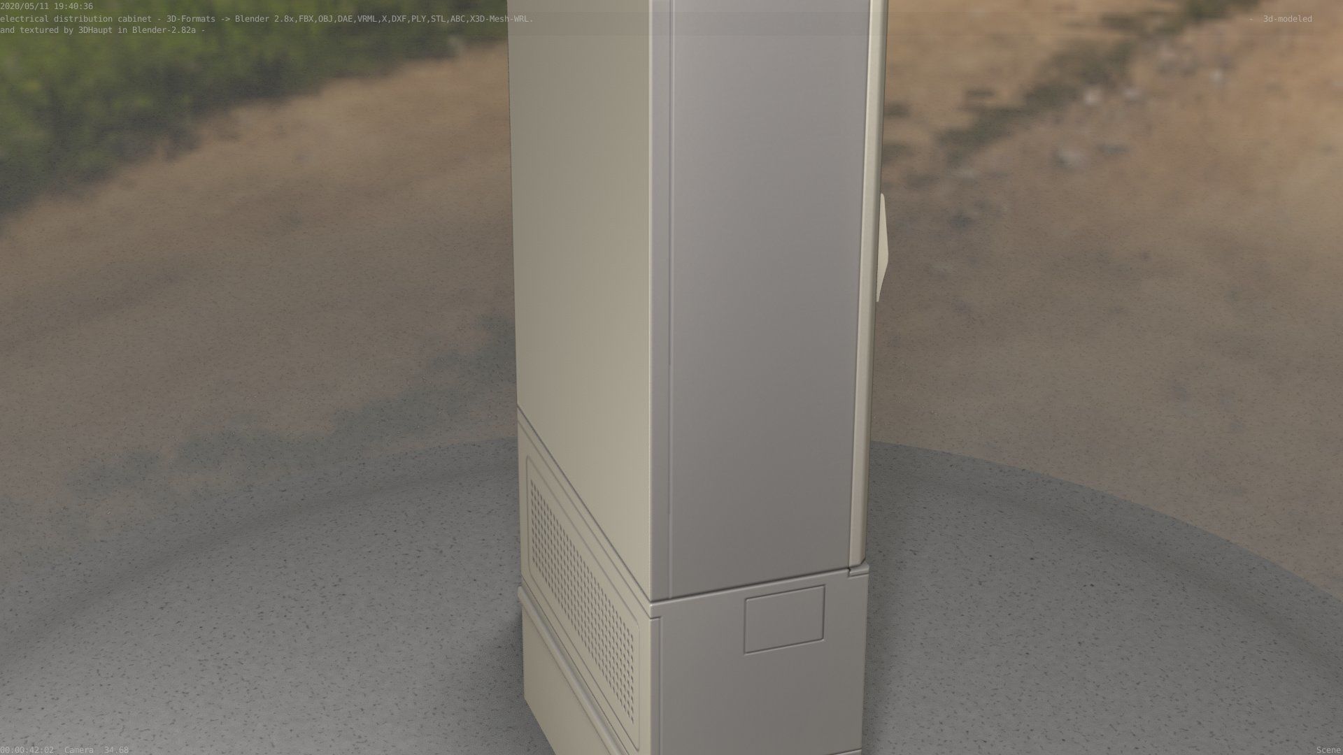 Electrical Distribution Cabinet 11 Low-poly 3D model_14