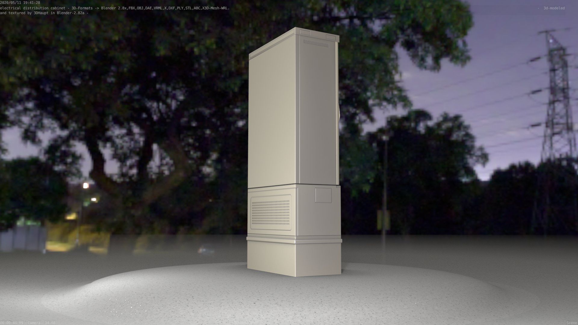 Electrical Distribution Cabinet 11 Low-poly 3D model_65