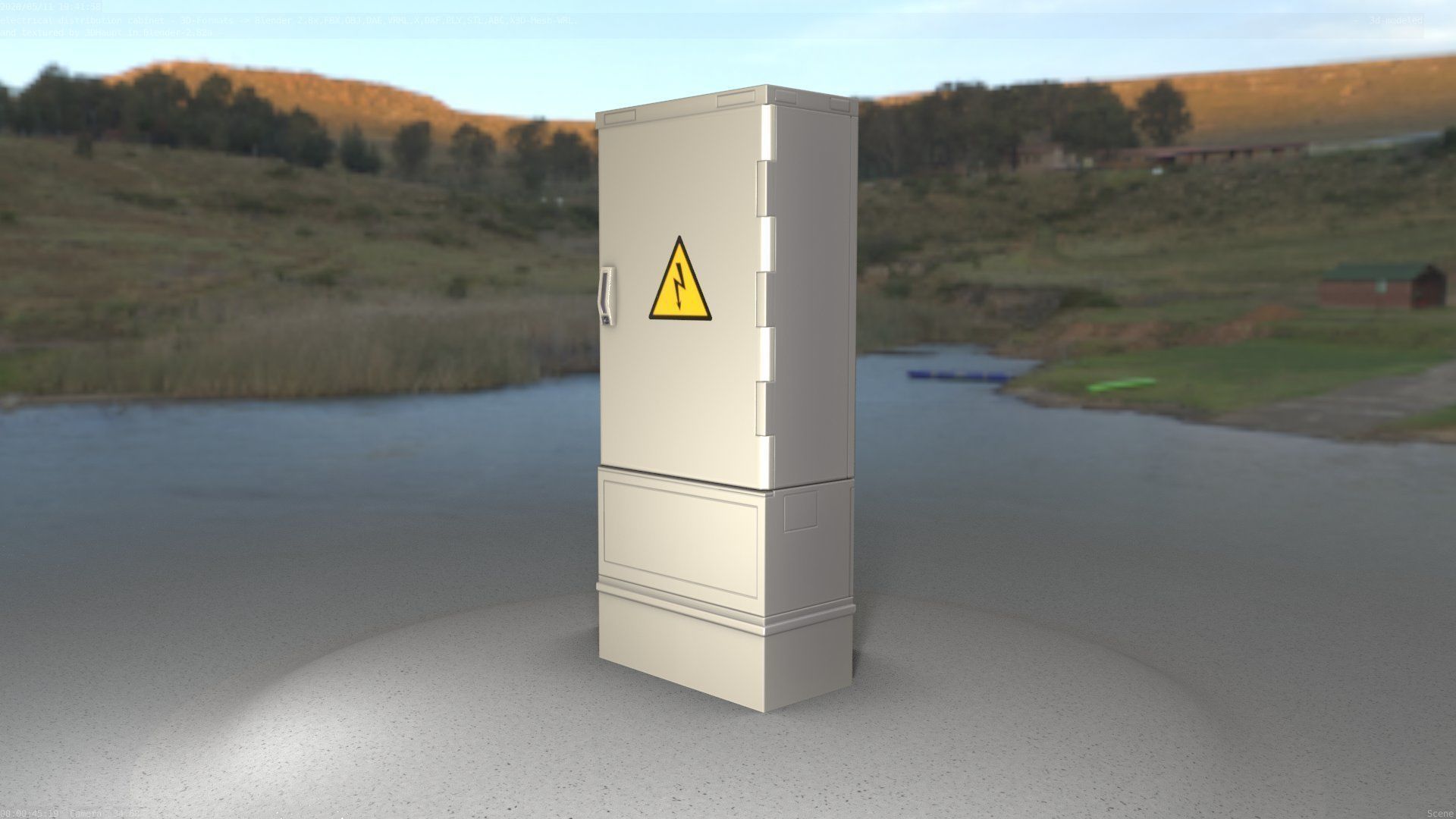 Electrical Distribution Cabinet 11 Low-poly 3D model_99