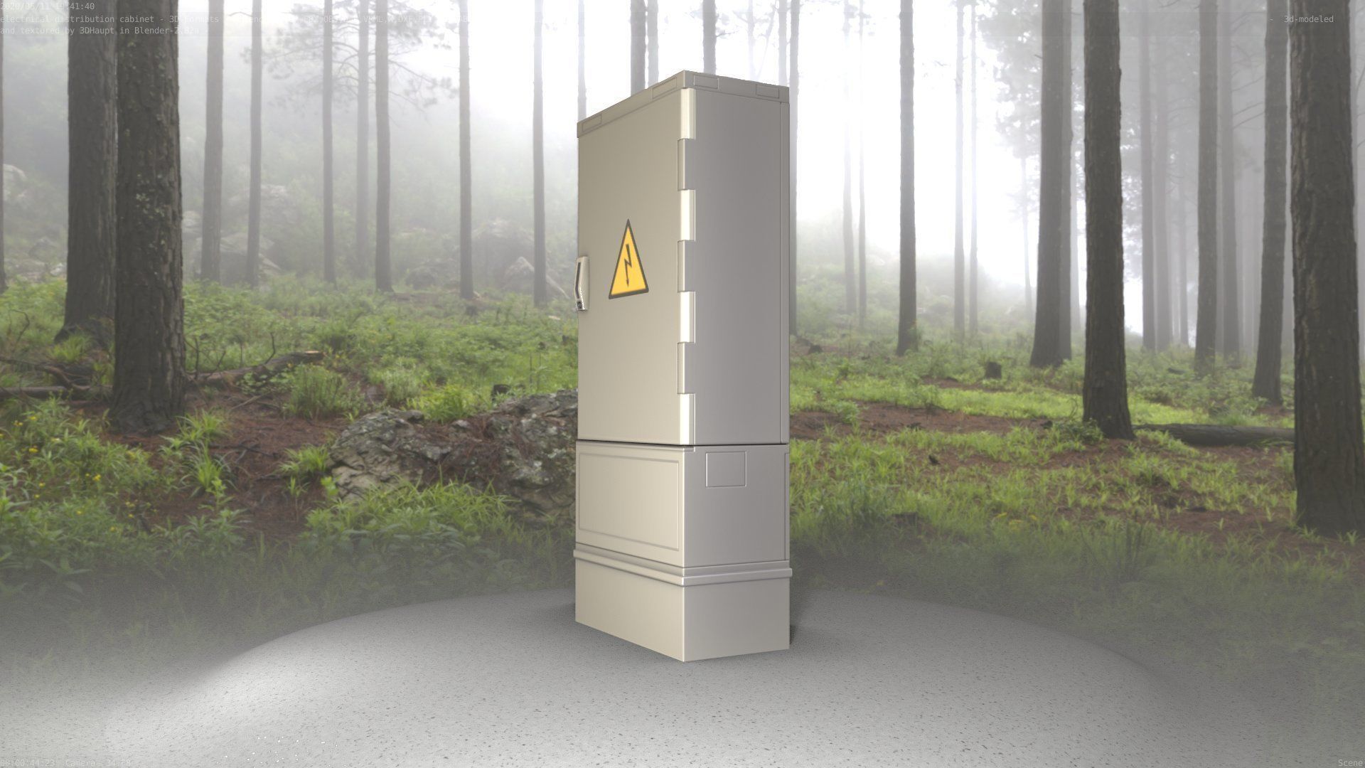 Electrical Distribution Cabinet 11 Low-poly 3D model_79