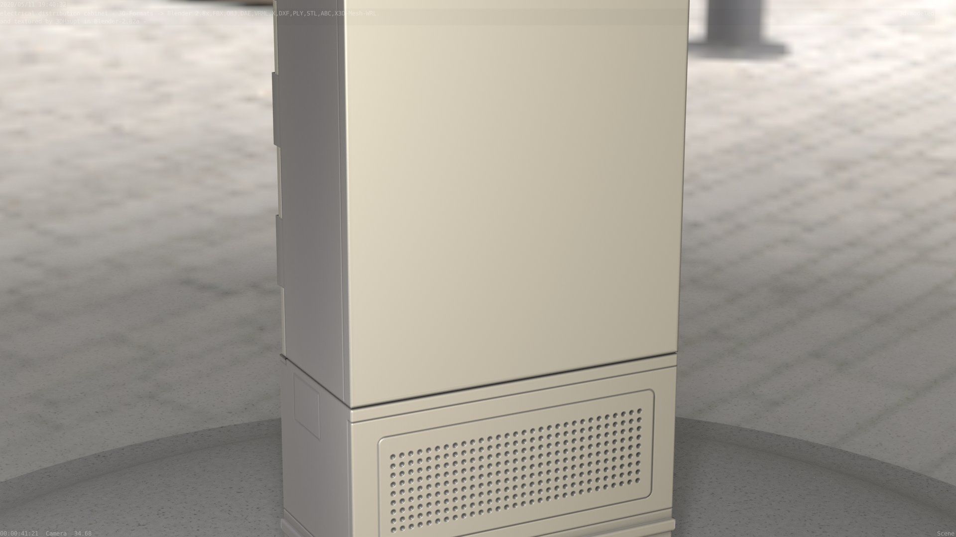 Electrical Distribution Cabinet 11 Low-poly 3D model_9