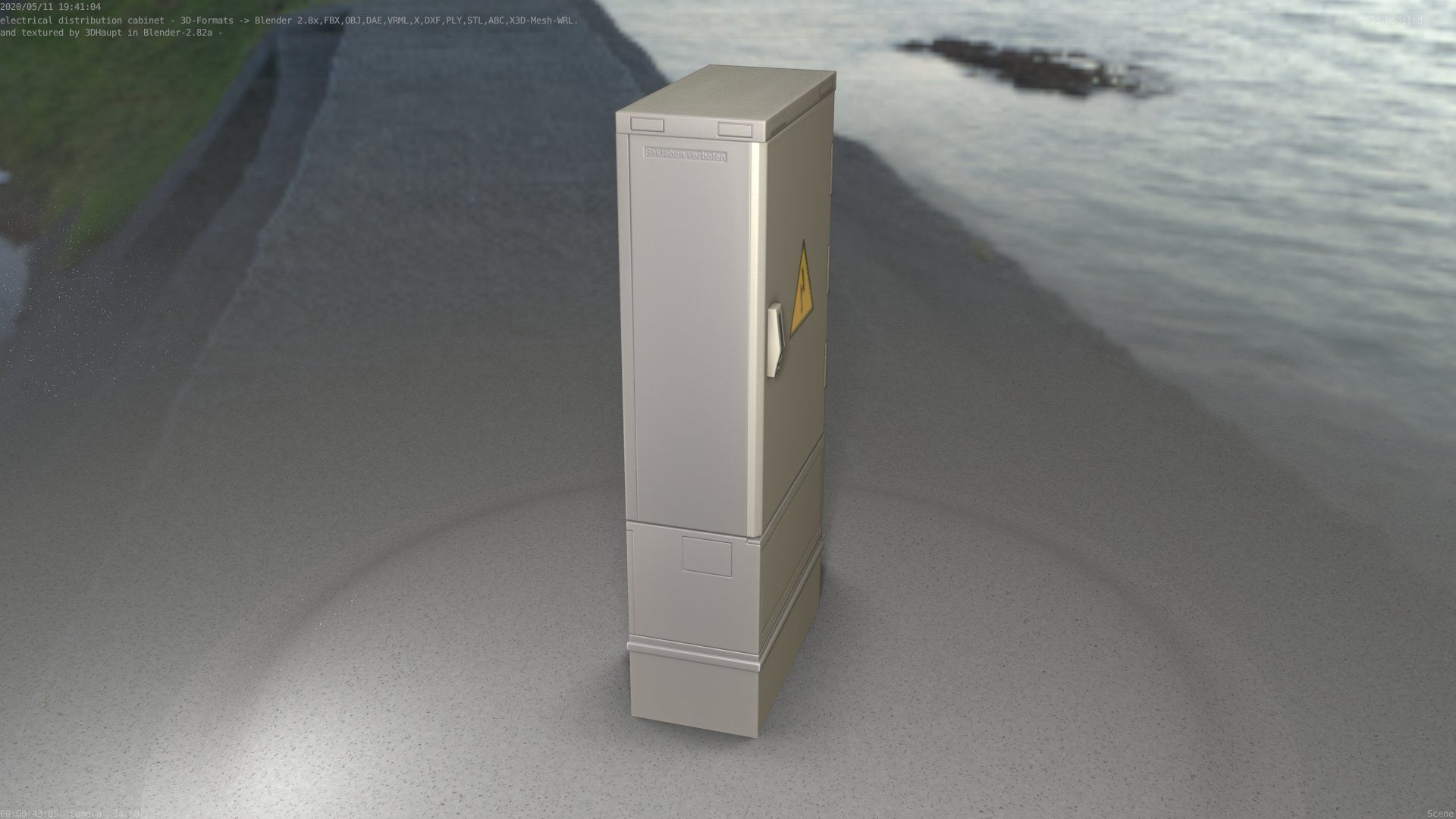 Electrical Distribution Cabinet 11 Low-poly 3D model_41