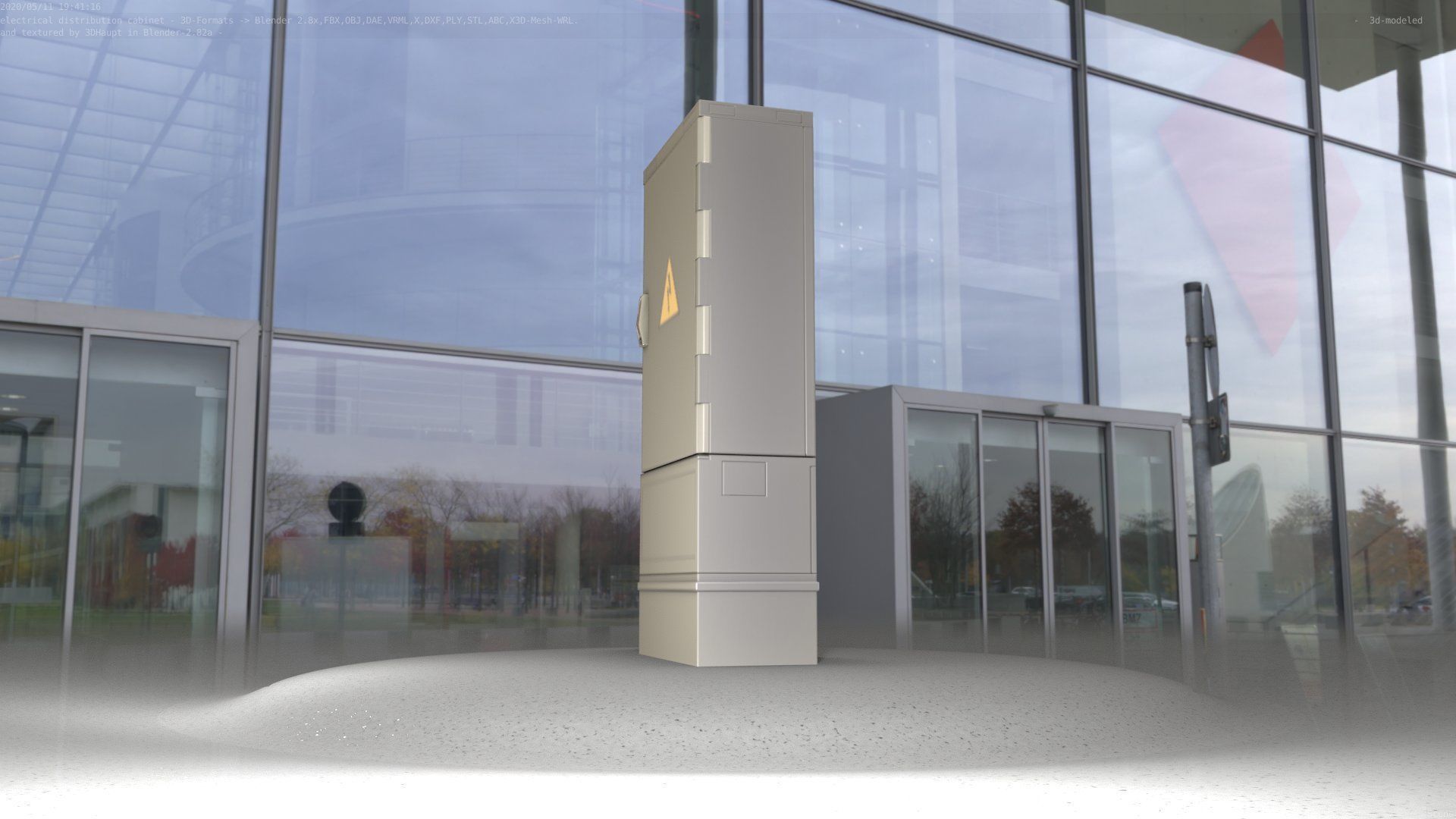 Electrical Distribution Cabinet 11 Low-poly 3D model_50