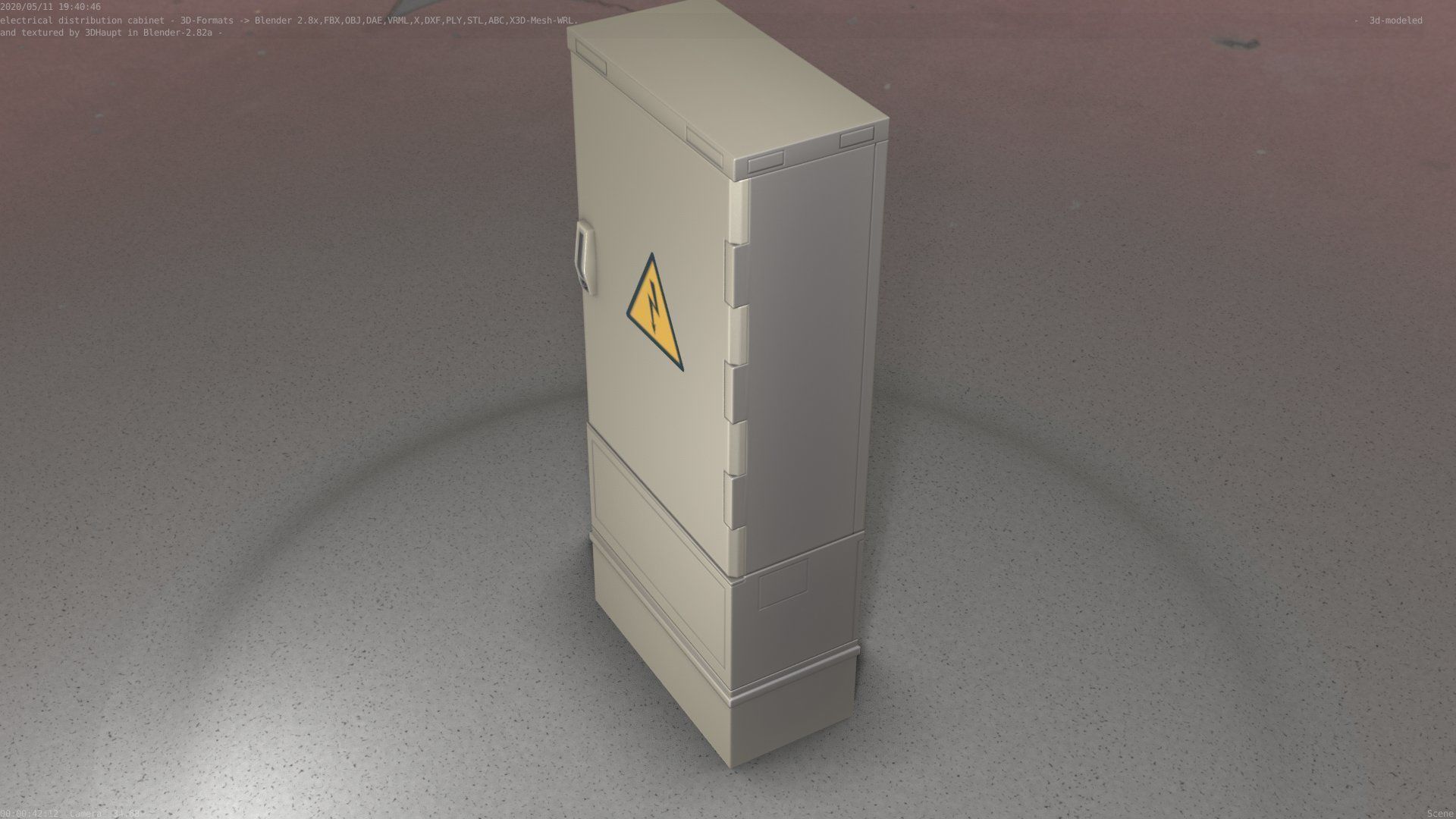 Electrical Distribution Cabinet 11 Low-poly 3D model_24