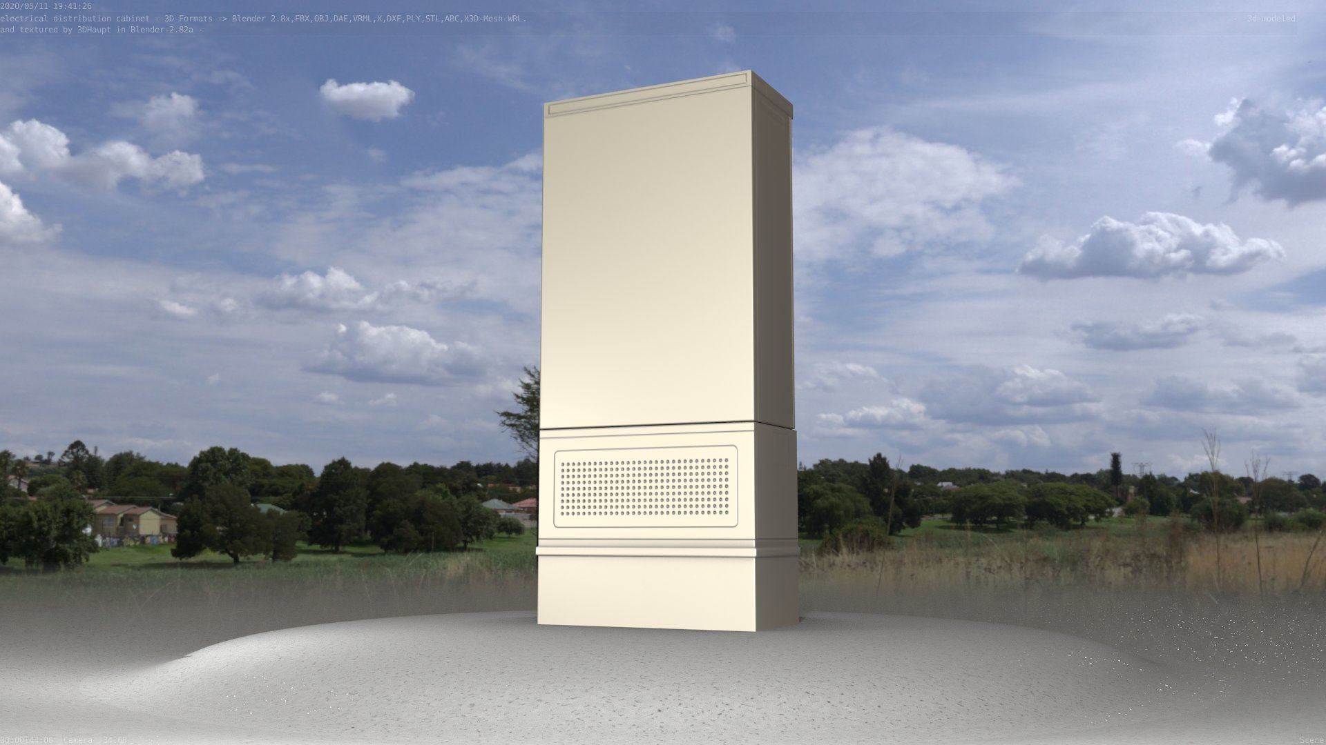 Electrical Distribution Cabinet 11 Low-poly 3D model_62