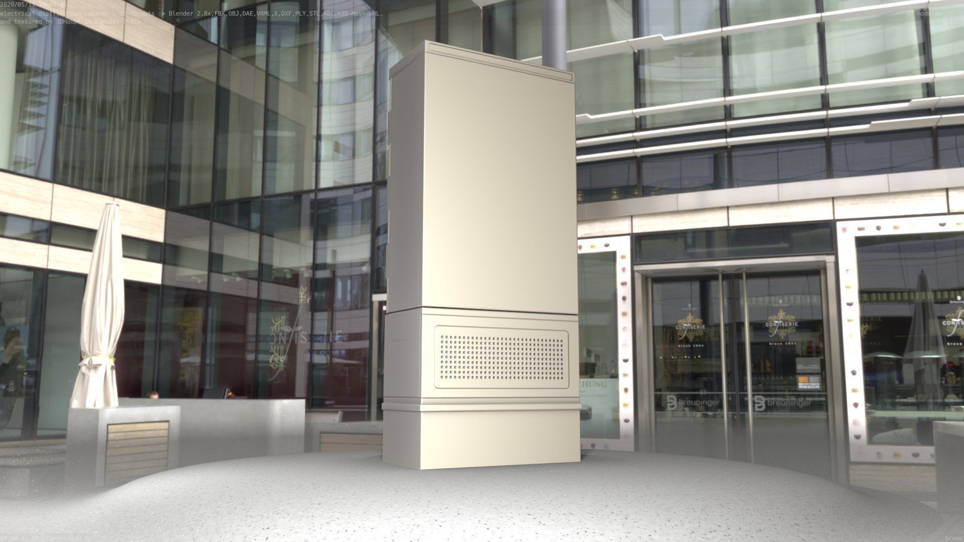 Electrical Distribution Cabinet 11 Low-poly 3D model_85