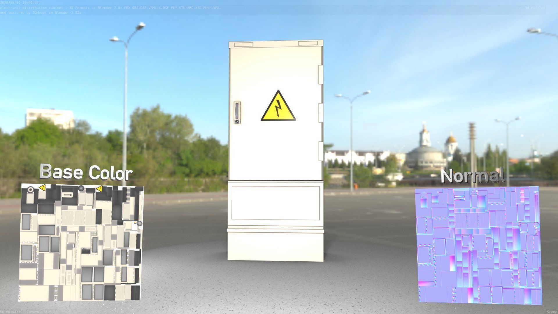 Electrical Distribution Cabinet 11 Low-poly 3D model_75