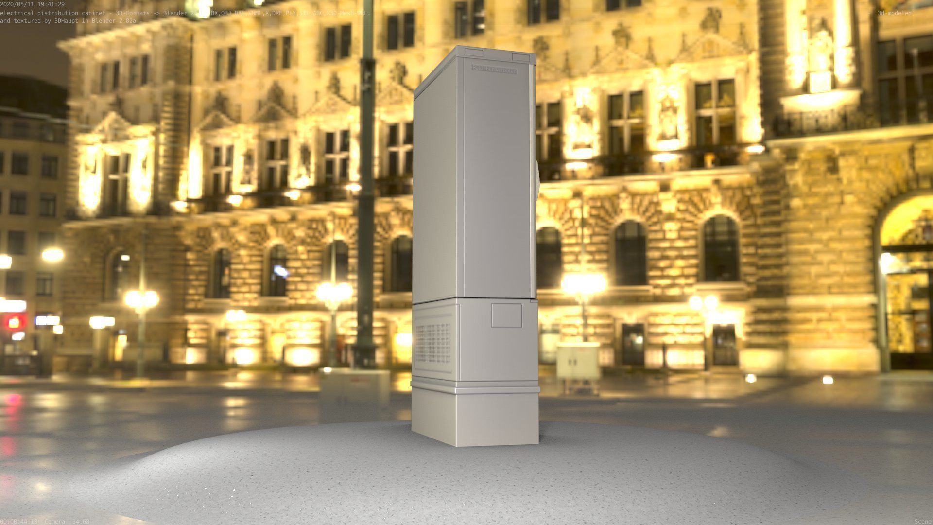 Electrical Distribution Cabinet 11 Low-poly 3D model_66