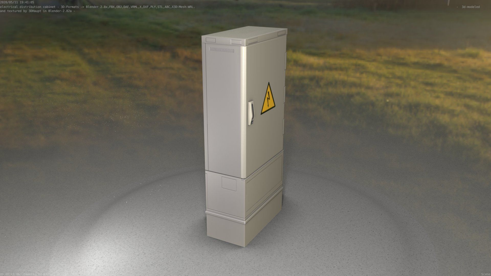 Electrical Distribution Cabinet 11 Low-poly 3D model_42
