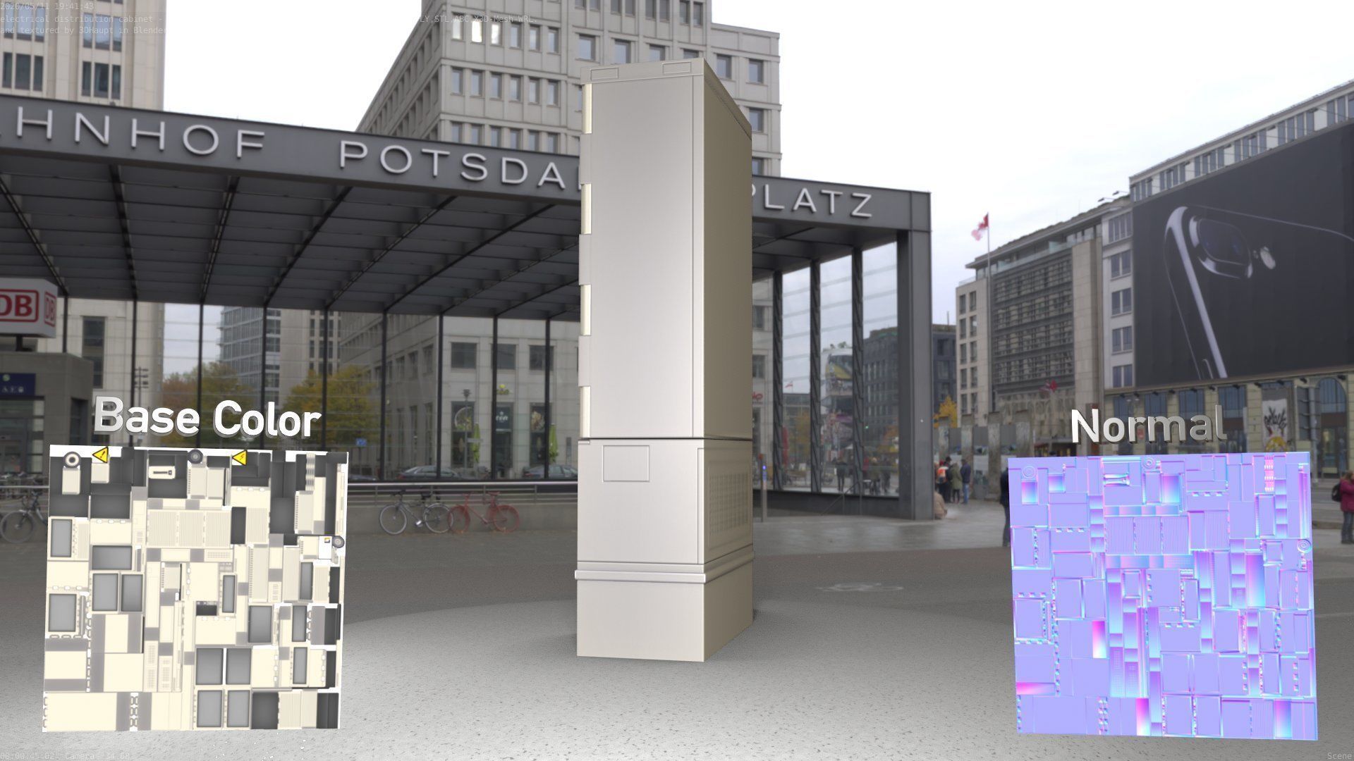 Electrical Distribution Cabinet 11 Low-poly 3D model_82