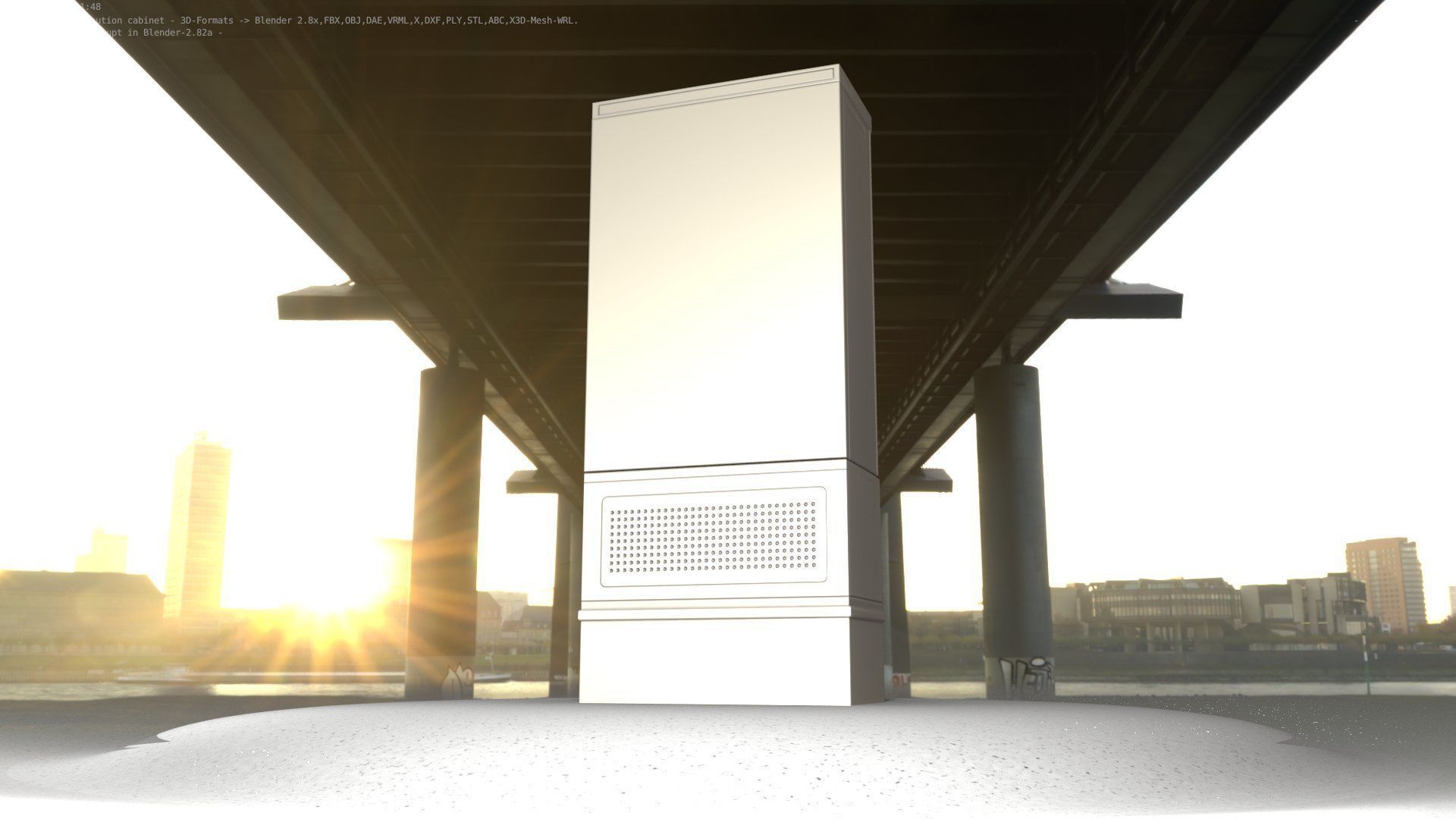 Electrical Distribution Cabinet 11 Low-poly 3D model_88