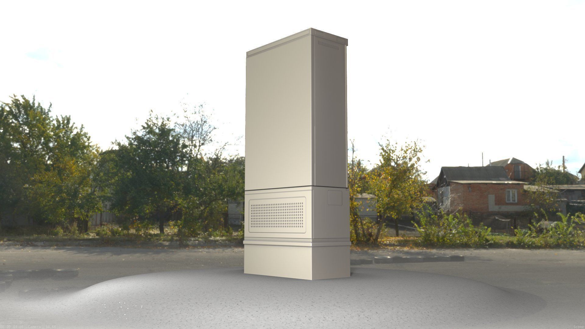 Electrical Distribution Cabinet 11 Low-poly 3D model_64