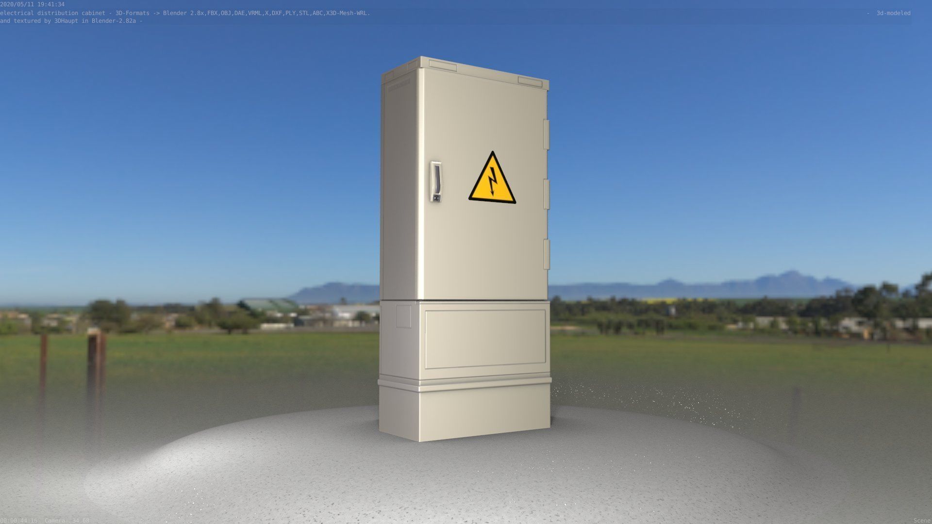 Electrical Distribution Cabinet 11 Low-poly 3D model_72