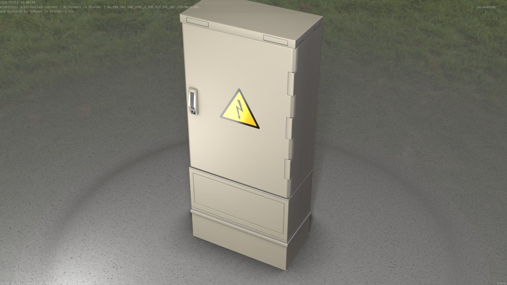Electrical Distribution Cabinet 11 Low-poly 3D model_22