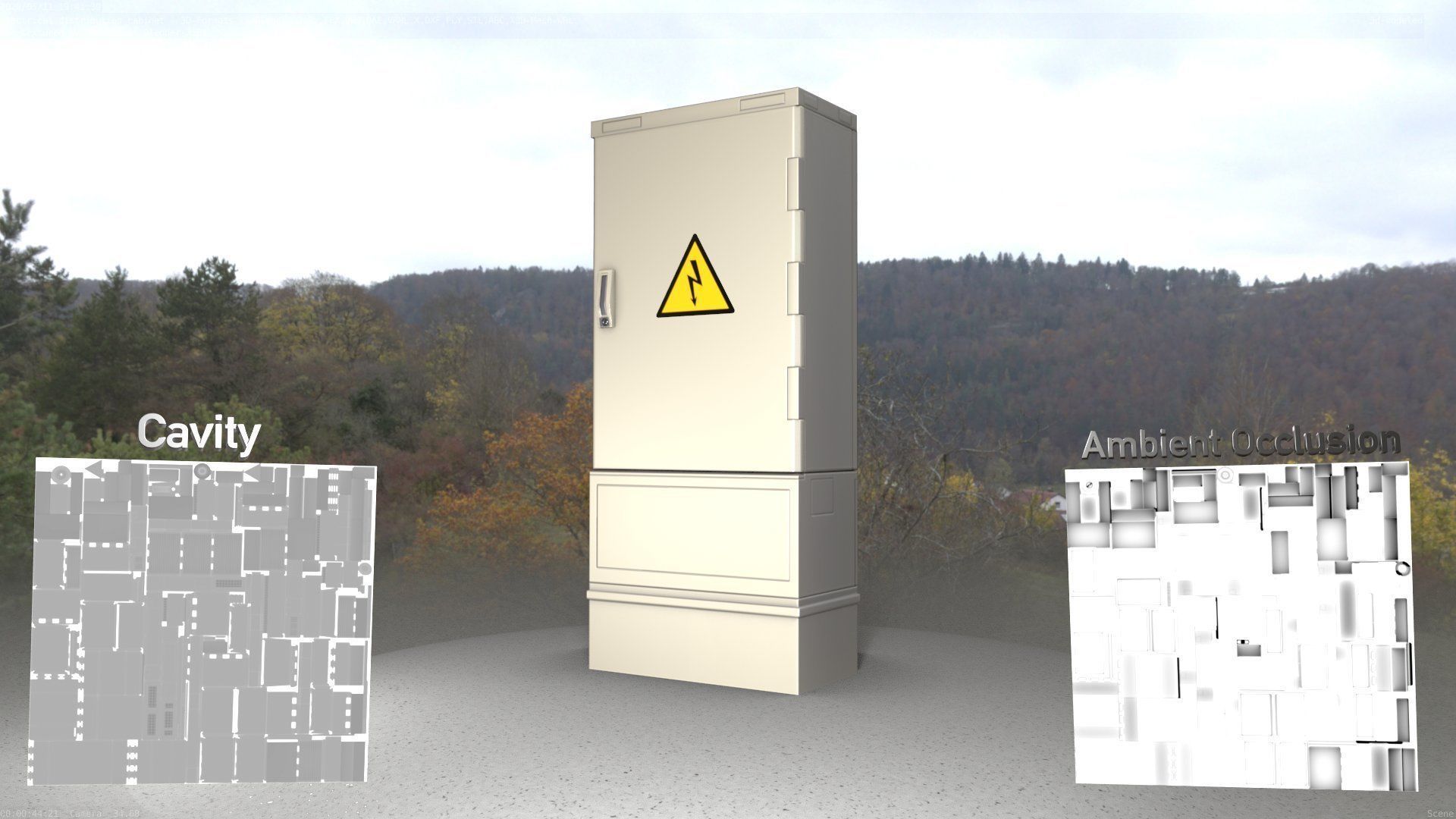 Electrical Distribution Cabinet 11 Low-poly 3D model_77