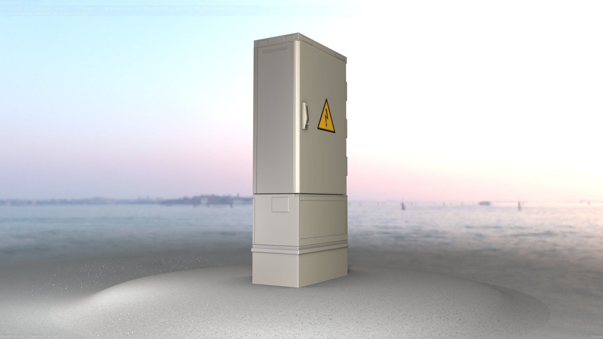 Electrical Distribution Cabinet 11 Low-poly 3D model_70