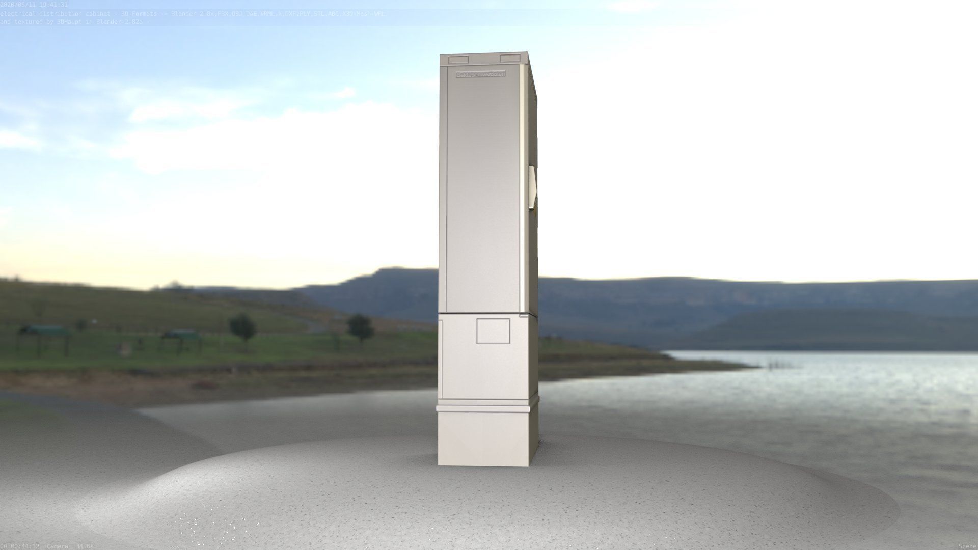 Electrical Distribution Cabinet 11 Low-poly 3D model_68