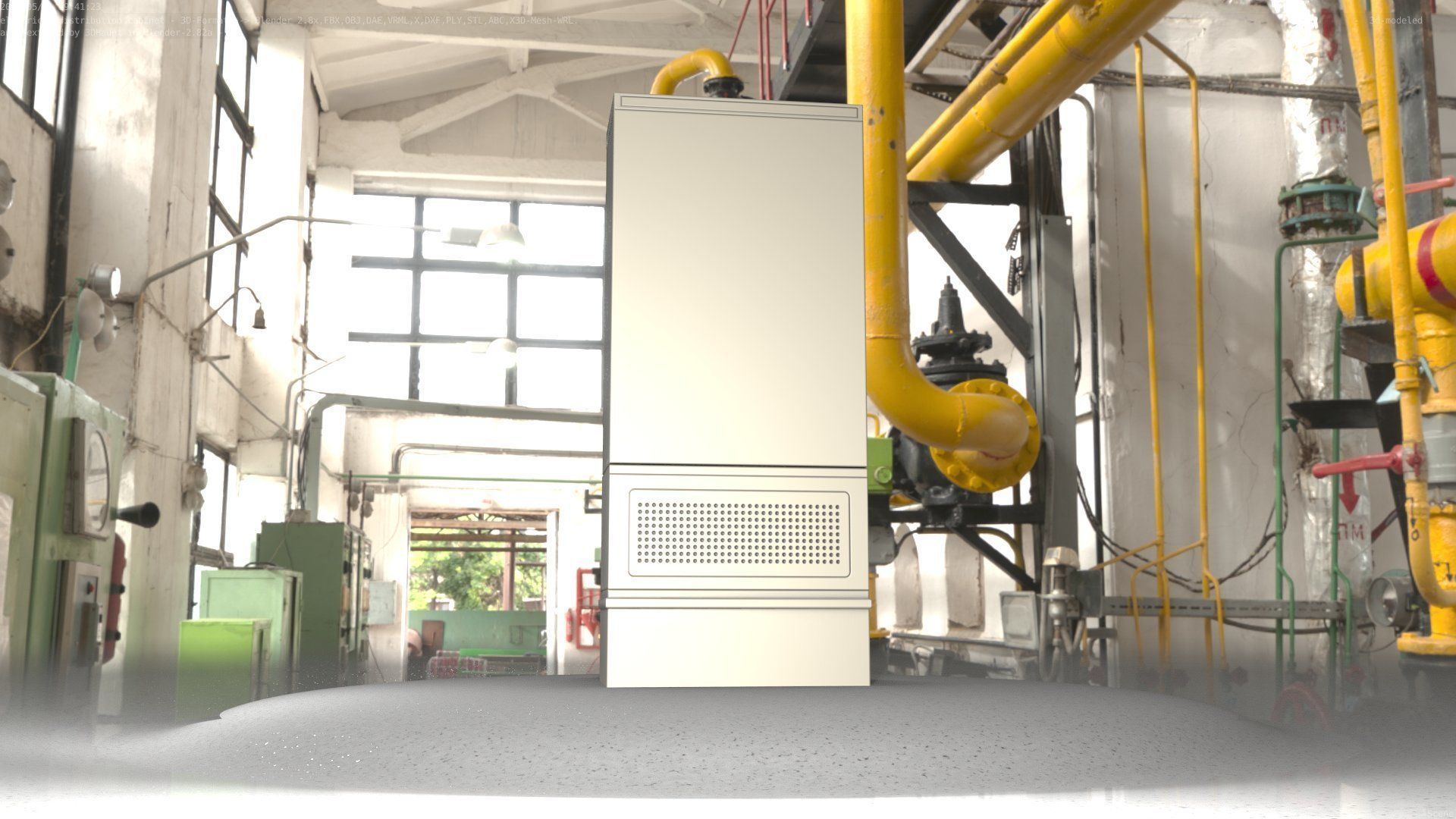 Electrical Distribution Cabinet 11 Low-poly 3D model_59