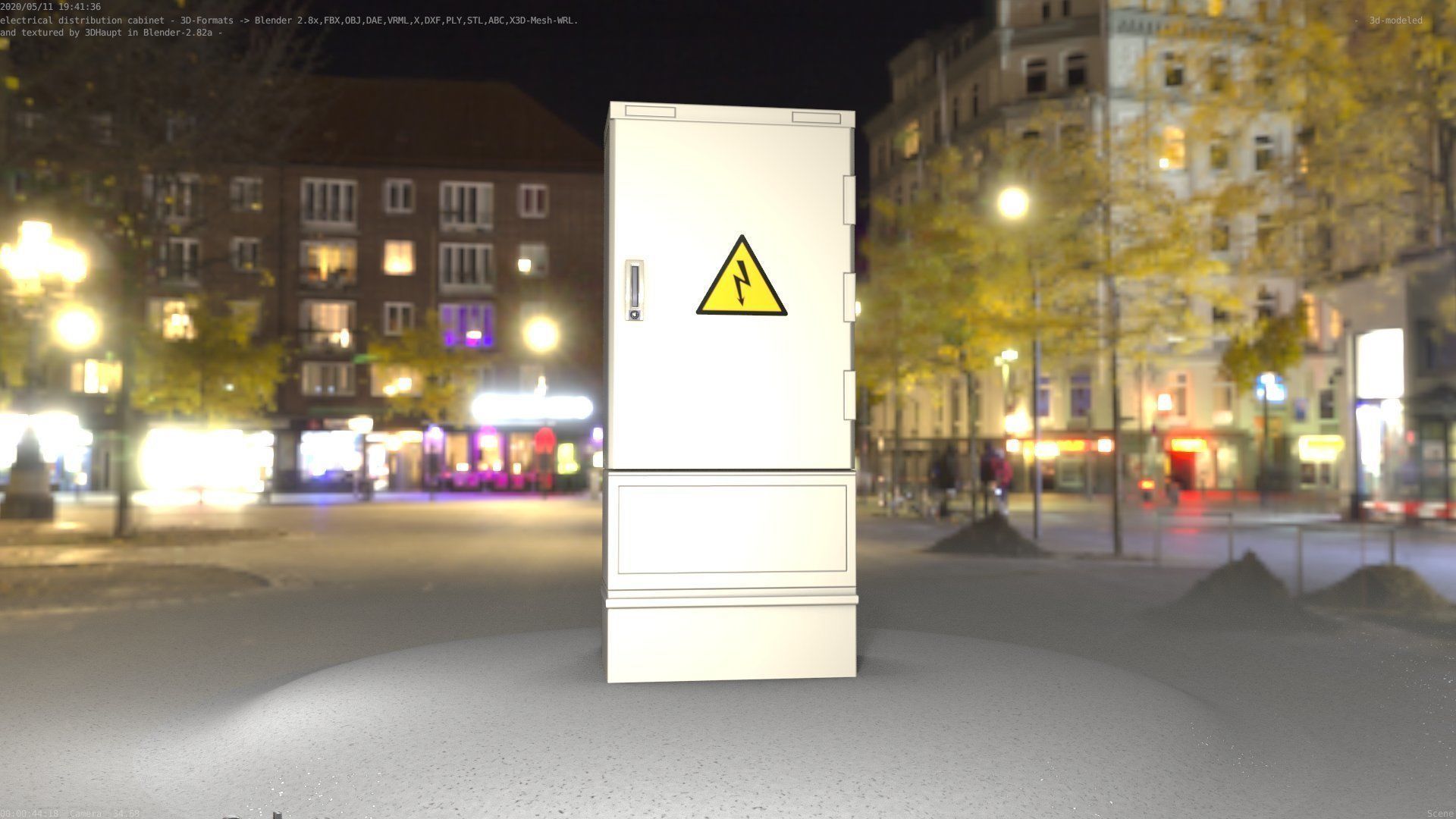 Electrical Distribution Cabinet 11 Low-poly 3D model_74