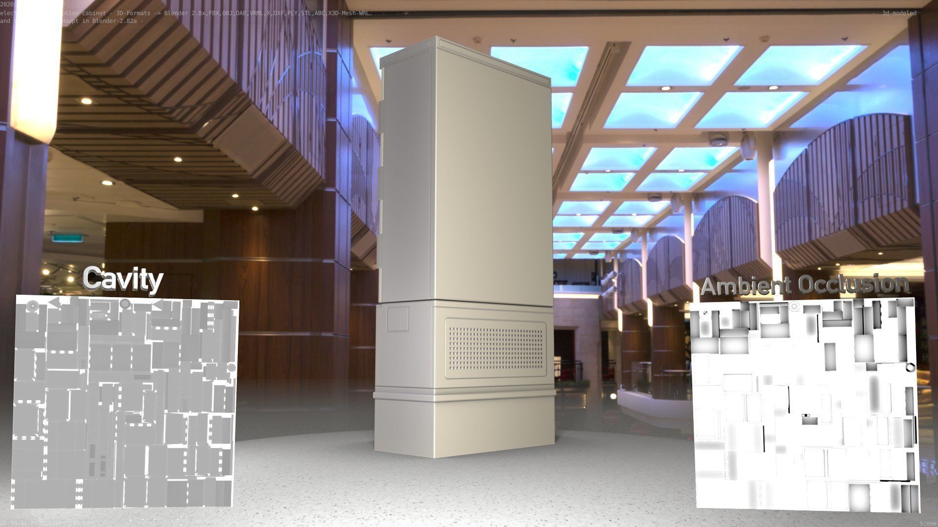 Electrical Distribution Cabinet 11 Low-poly 3D model_84