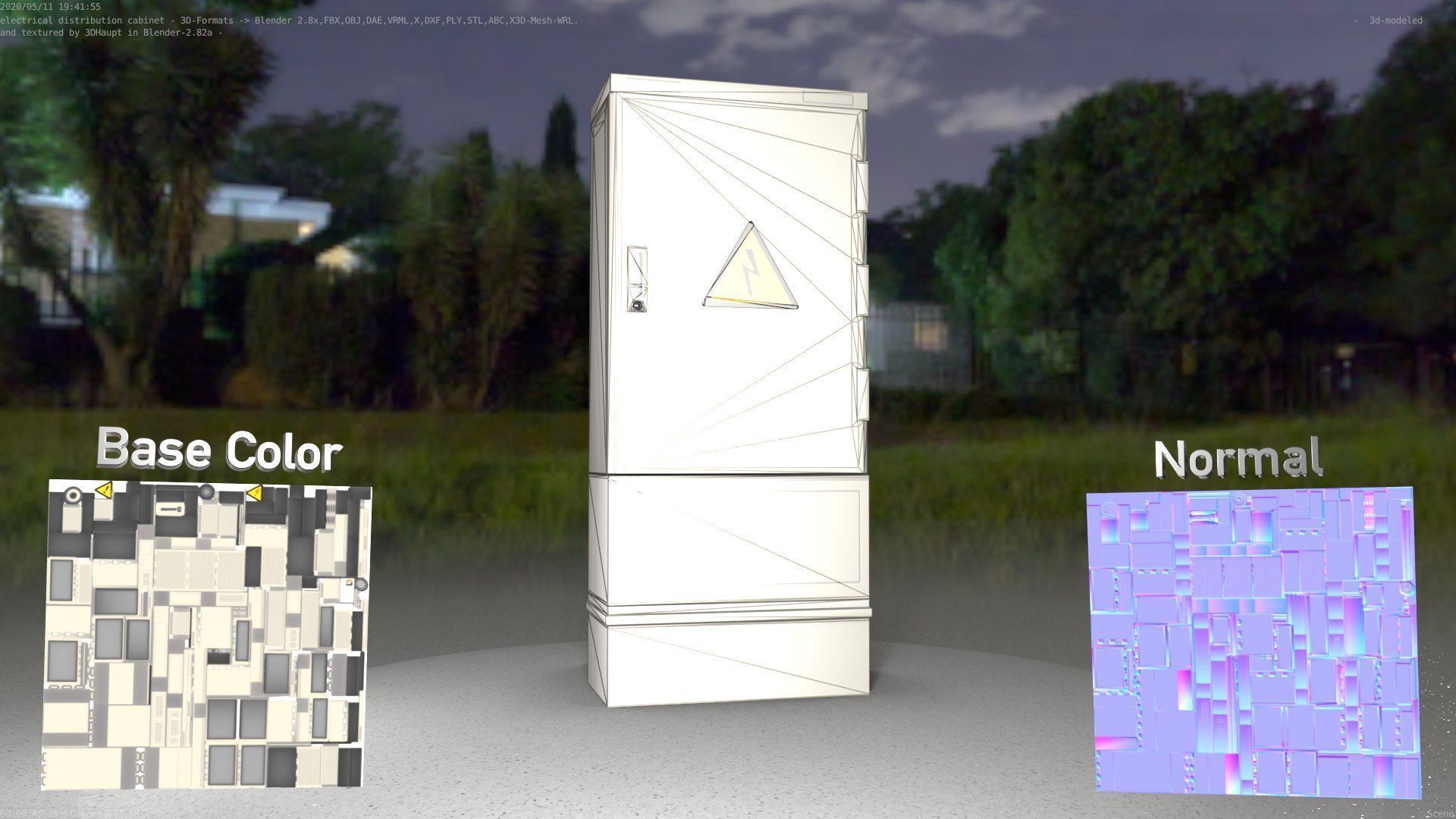 Electrical Distribution Cabinet 11 Low-poly 3D model_96