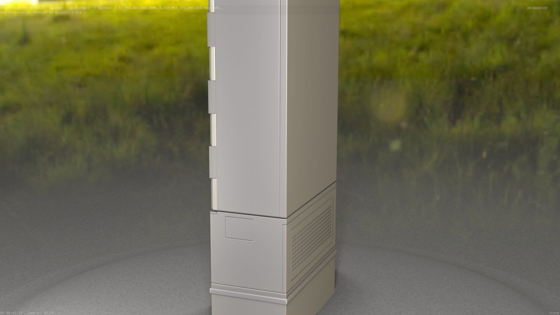 Electrical Distribution Cabinet 11 Low-poly 3D model_7