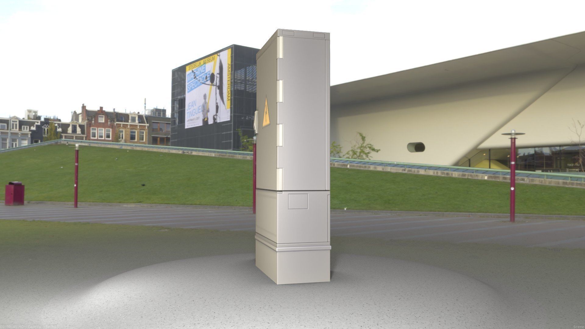 Electrical Distribution Cabinet 11 Low-poly 3D model_80