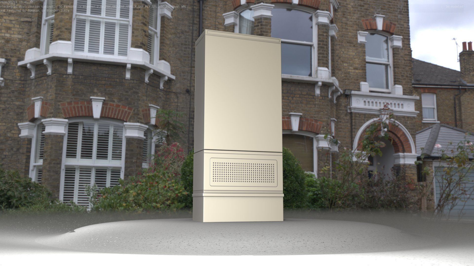 Electrical Distribution Cabinet 11 Low-poly 3D model_58