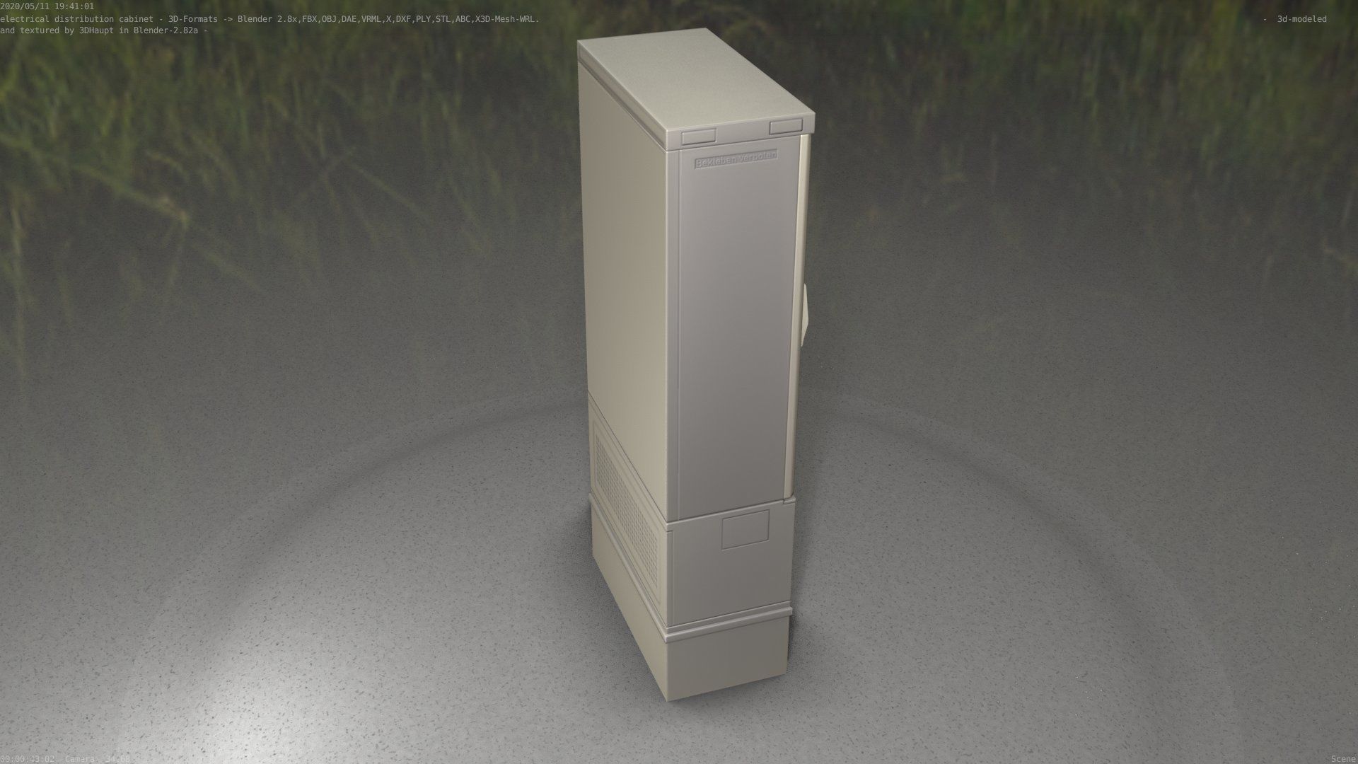 Electrical Distribution Cabinet 11 Low-poly 3D model_38