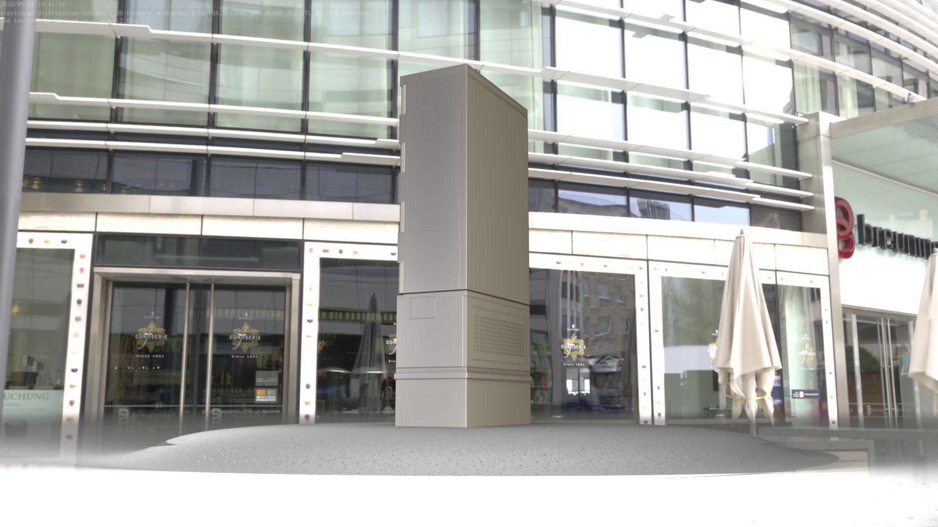 Electrical Distribution Cabinet 11 Low-poly 3D model_54