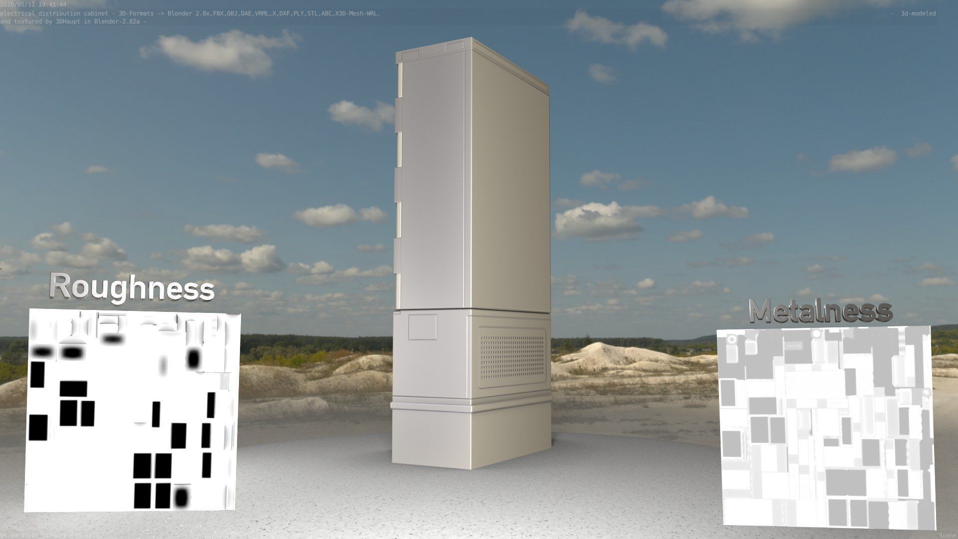 Electrical Distribution Cabinet 11 Low-poly 3D model_83