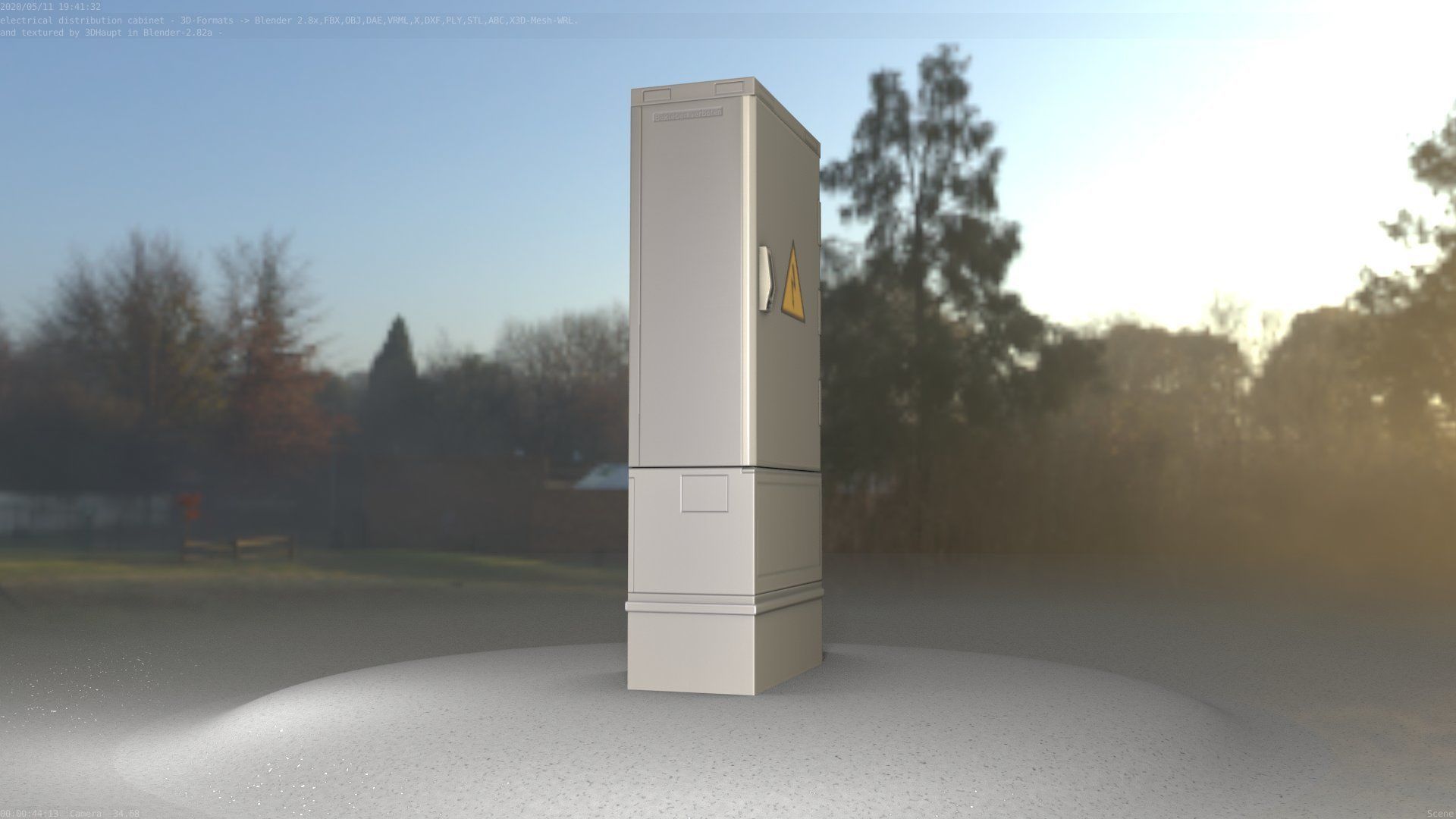 Electrical Distribution Cabinet 11 Low-poly 3D model_69