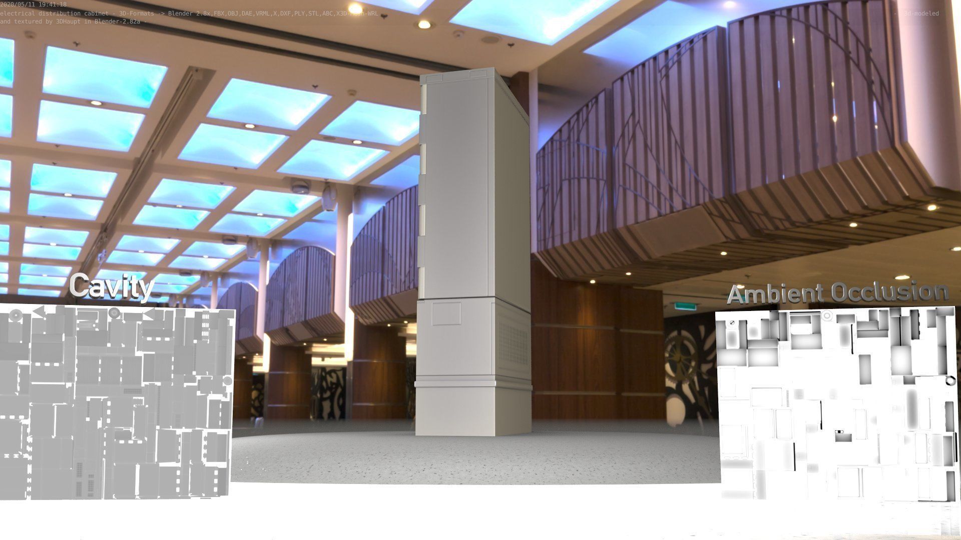 Electrical Distribution Cabinet 11 Low-poly 3D model_53