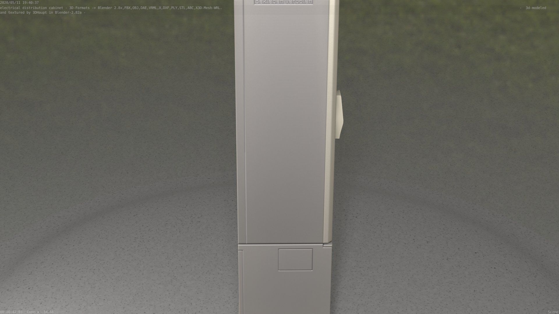 Electrical Distribution Cabinet 11 Low-poly 3D model_15