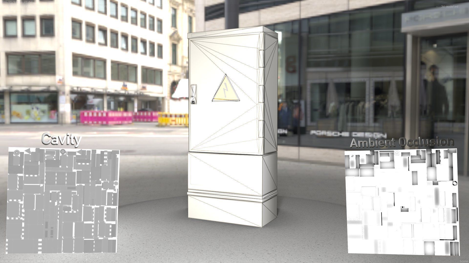 Electrical Distribution Cabinet 11 Low-poly 3D model_98