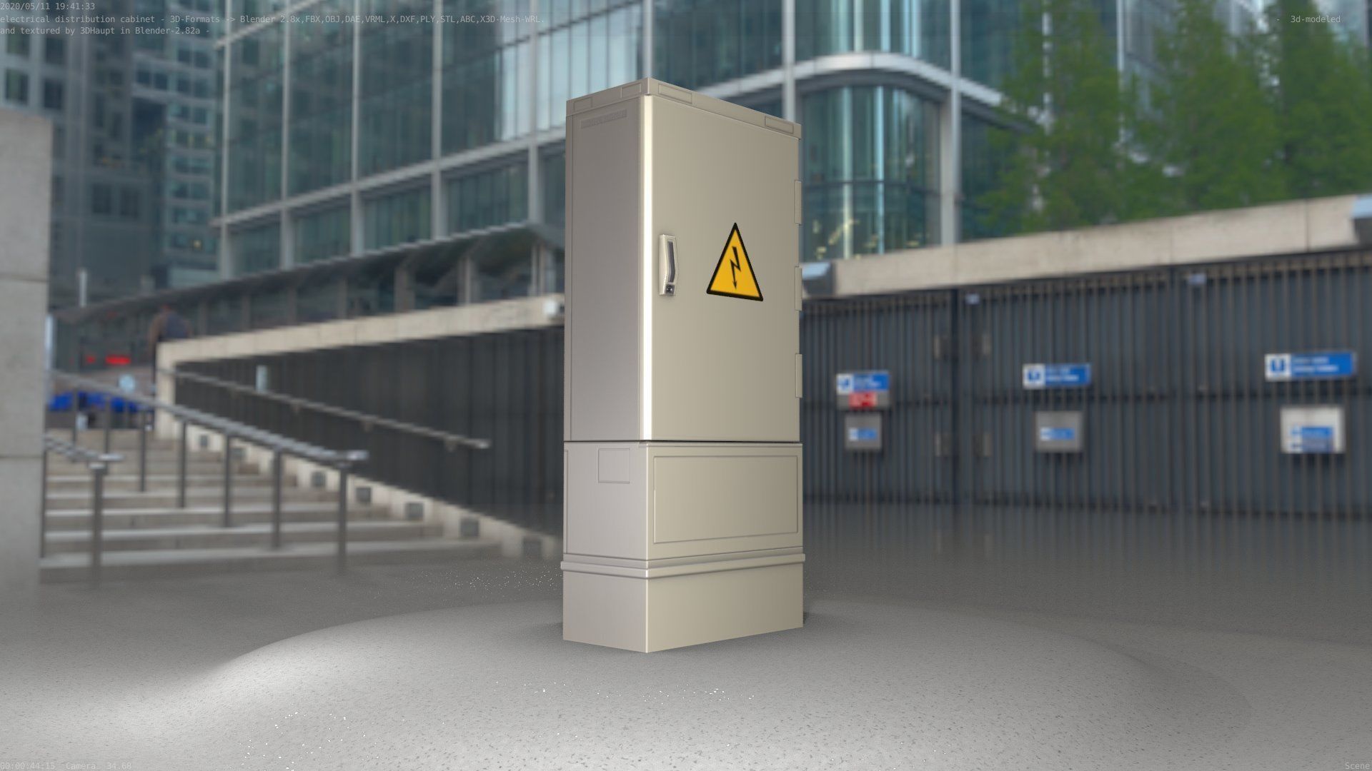 Electrical Distribution Cabinet 11 Low-poly 3D model_71