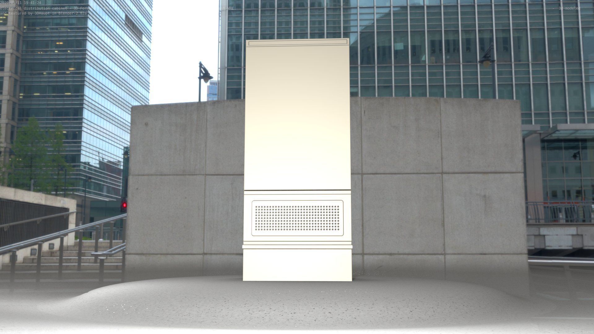 Electrical Distribution Cabinet 11 Low-poly 3D model_60