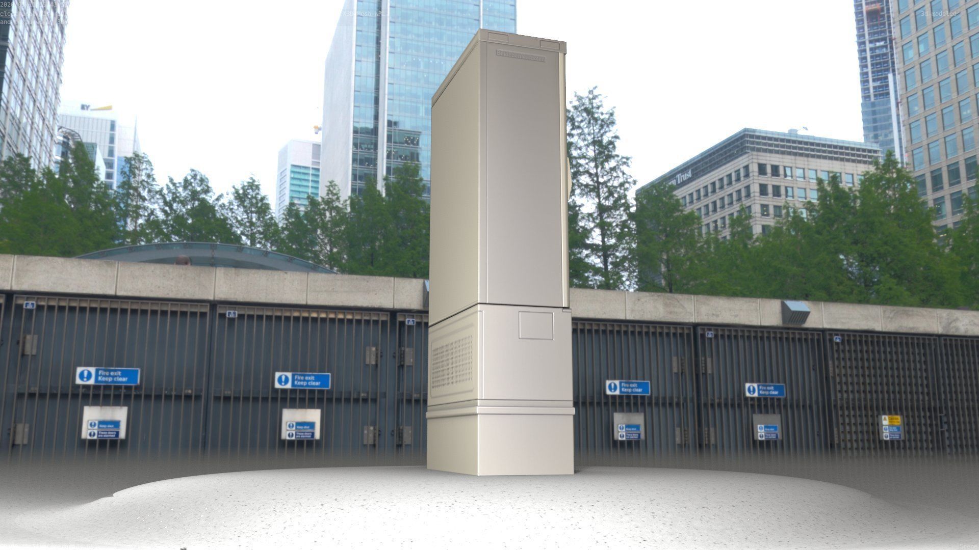 Electrical Distribution Cabinet 11 Low-poly 3D model_91