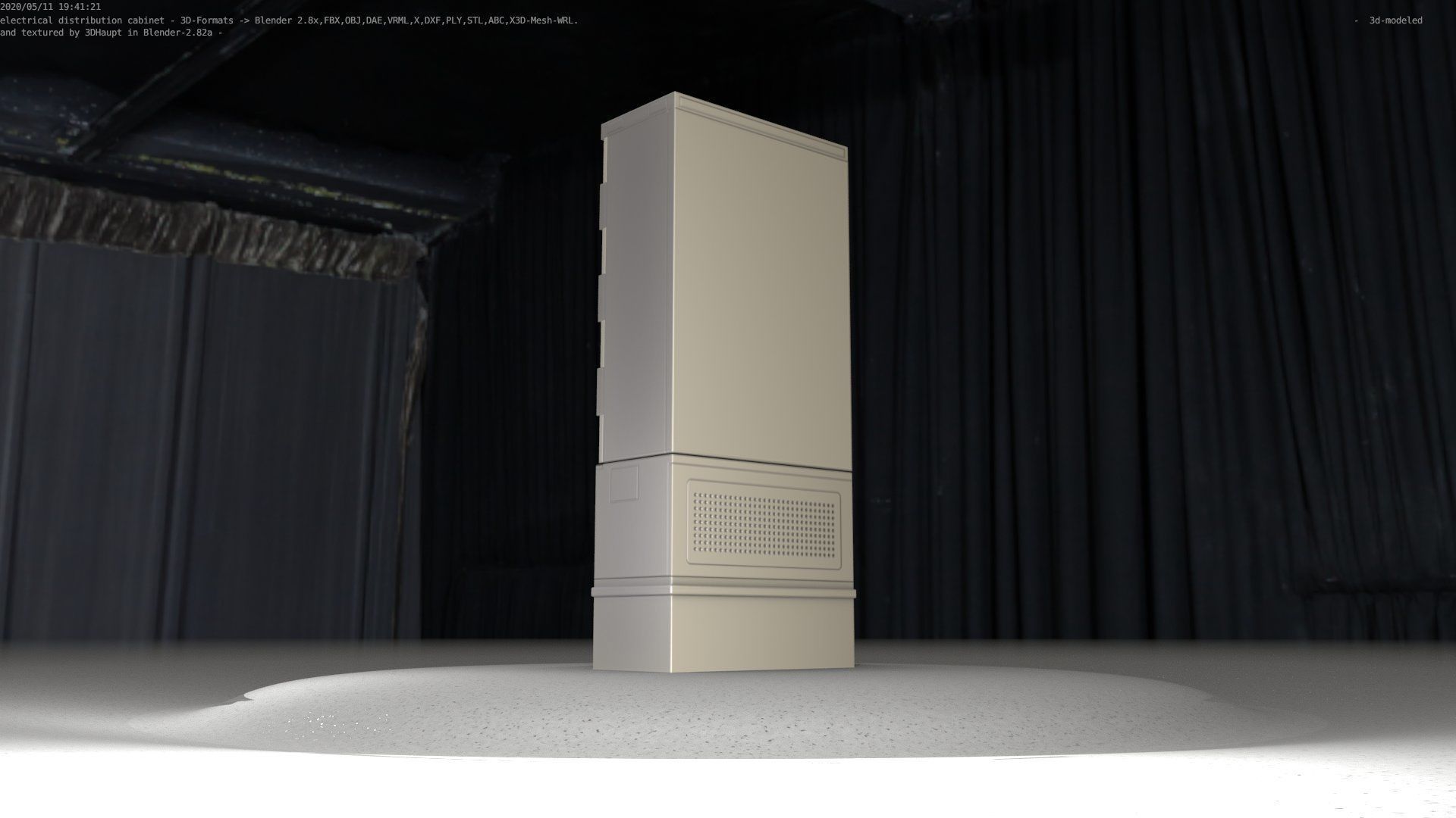 Electrical Distribution Cabinet 11 Low-poly 3D model_56