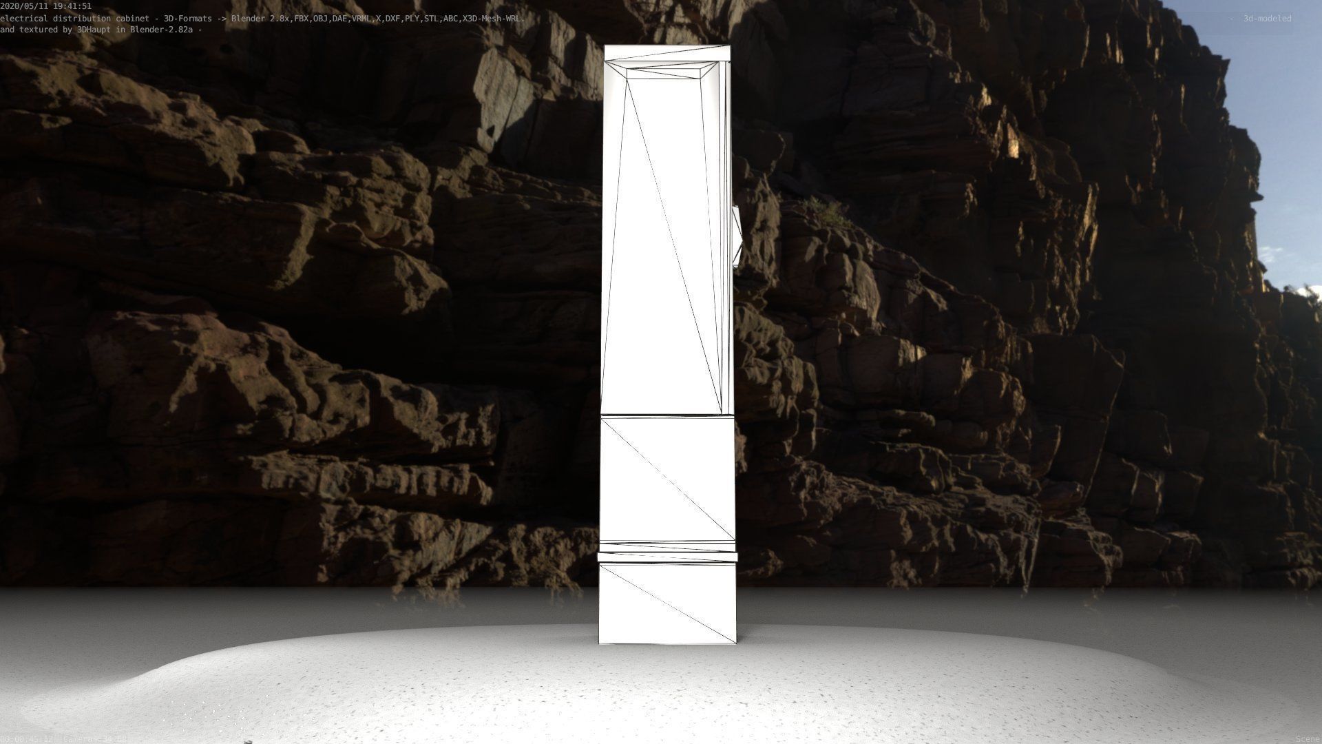 Electrical Distribution Cabinet 11 Low-poly 3D model_92