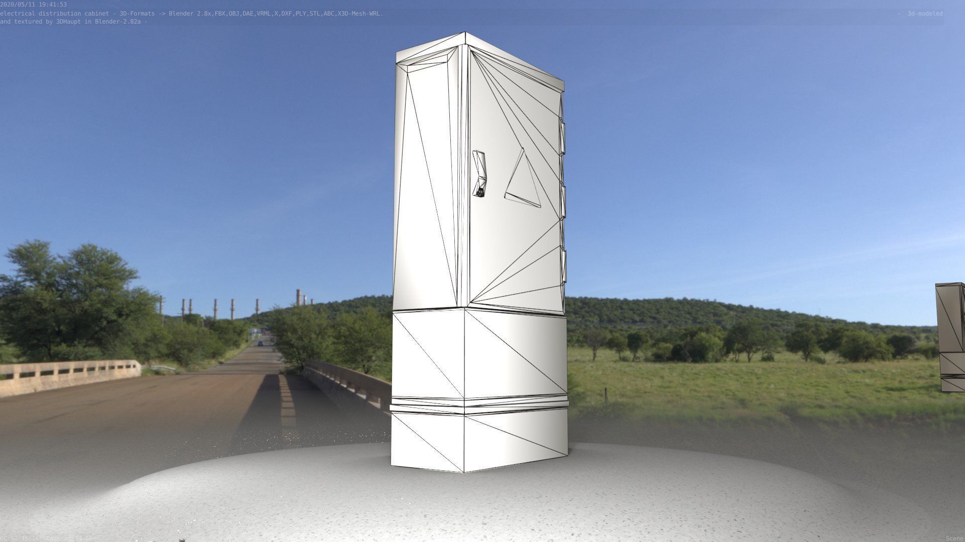 Electrical Distribution Cabinet 11 Low-poly 3D model_94