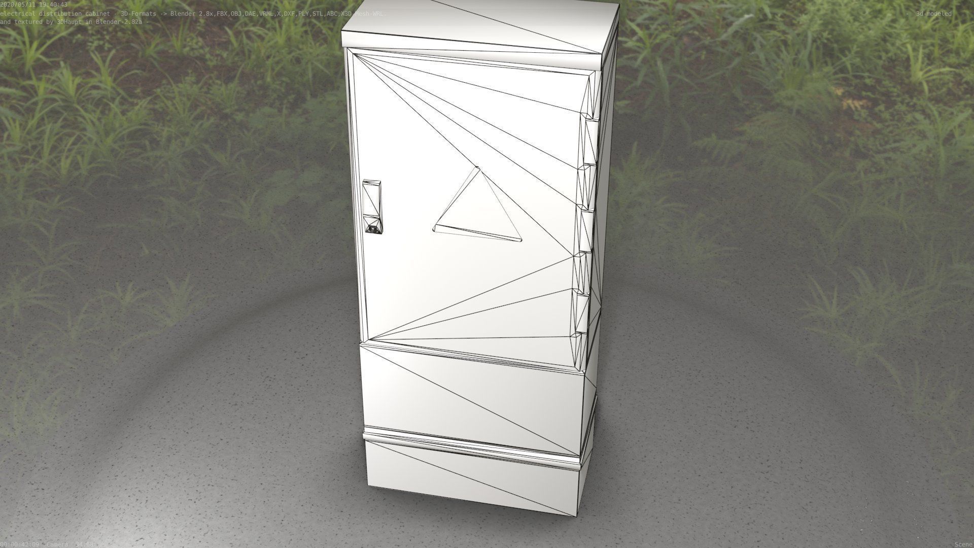 Electrical Distribution Cabinet 11 Low-poly 3D model_21
