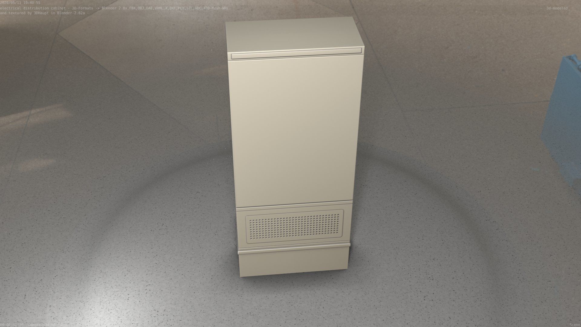 Electrical Distribution Cabinet 11 Low-poly 3D model_32