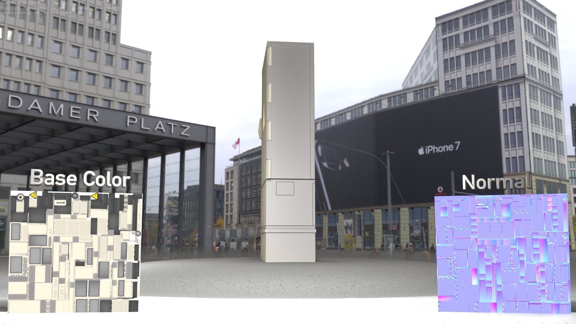 Electrical Distribution Cabinet 11 Low-poly 3D model_51