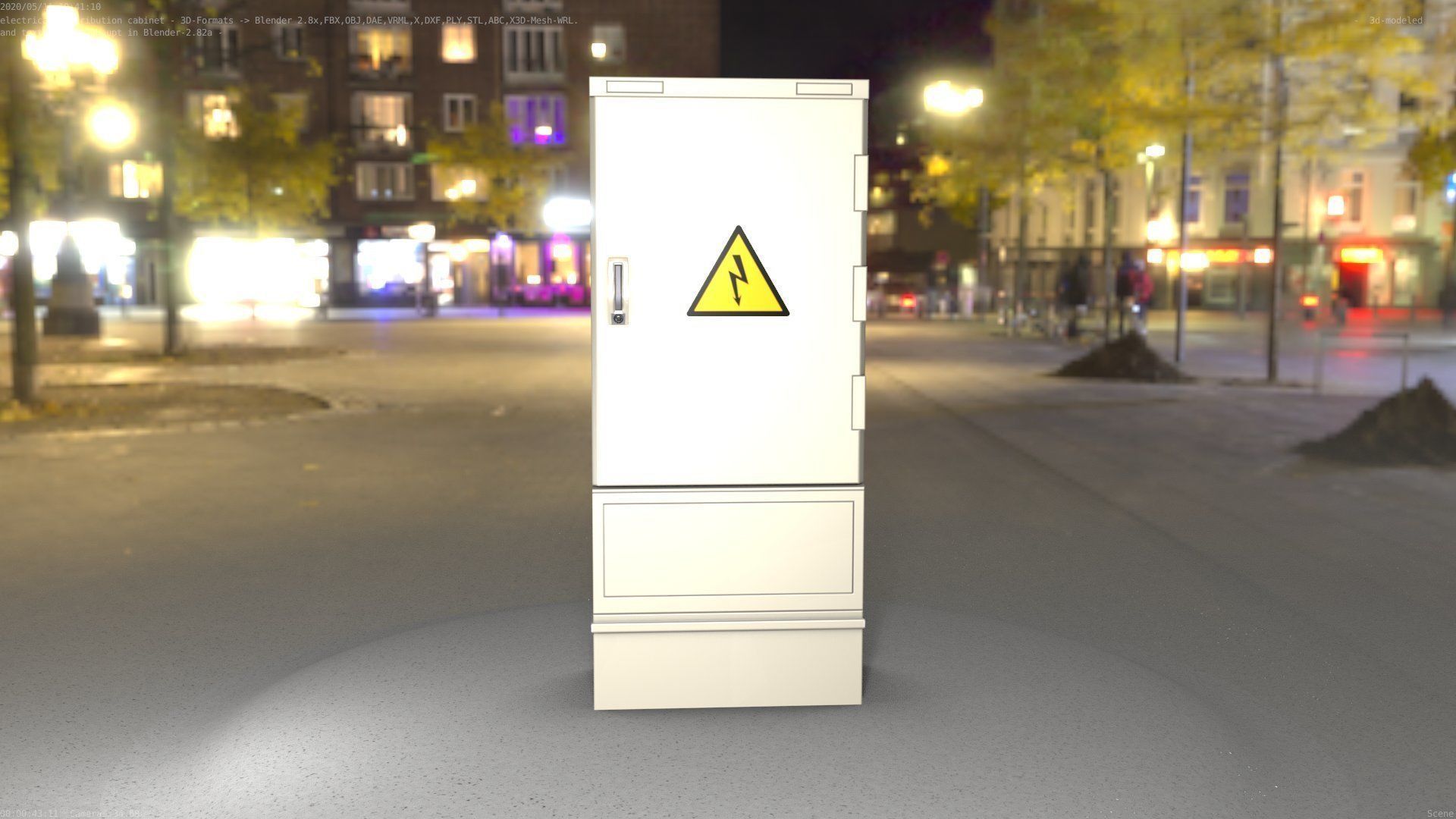 Electrical Distribution Cabinet 11 Low-poly 3D model_47