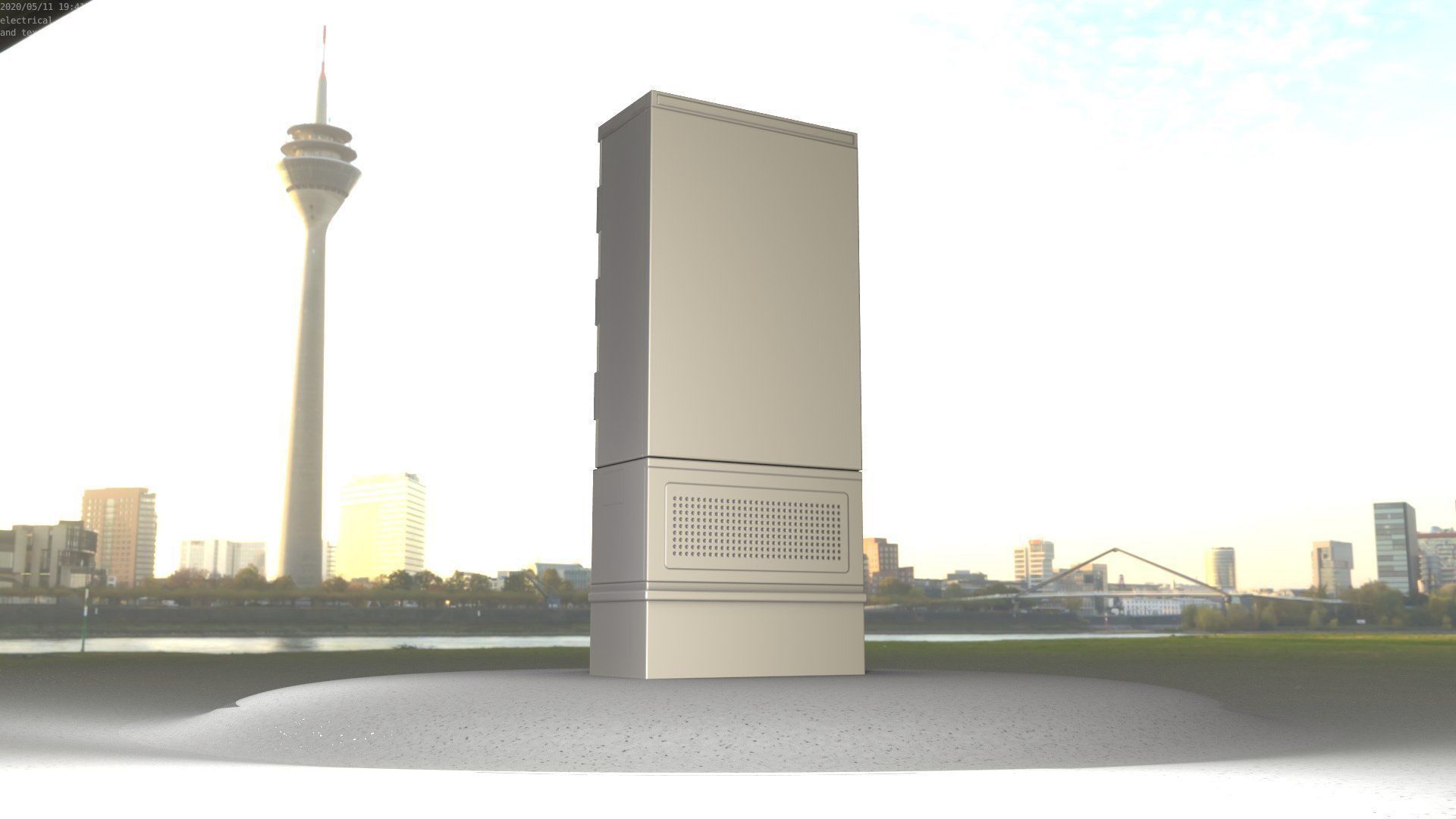 Electrical Distribution Cabinet 11 Low-poly 3D model_57